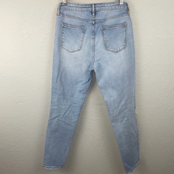 Vigoss Frankie Slim Straight Distressed‎ Light Wash Denim Jeans - Picture 2 of 8